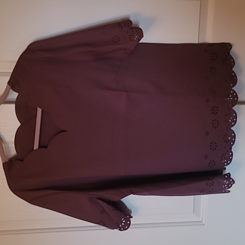 Purple Laser cut Blouses 2X -One of each